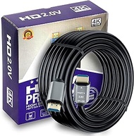 Storite 15M 4K HDMI to HDMI Cable | HDMI v2.0 | 4K@60Hz Ultra High Speed Data Upto 18Gbps | 3D Compatible with all HDMI Devices Laptop Desktop TV Set-top Box Gaming Console | HD Audio &amp; Video 2160p