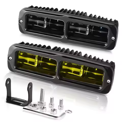 6 inch LED Light Bar 4000K Yellow 6000K White 6D Lens Bar Offroad 4X4 Work Light Driving Fog Lamp Fo