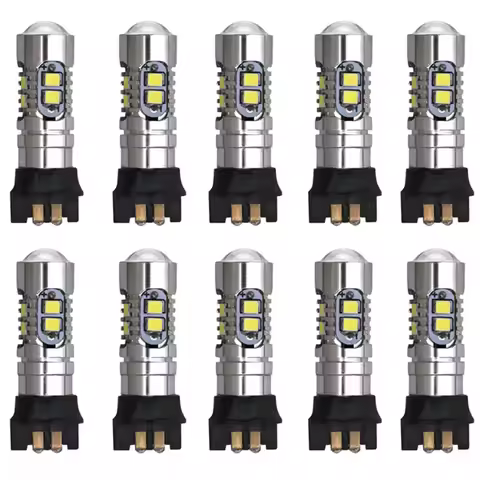 2X PW24W PWY24W Led Car Turn Signal Light Canbus No Error Yellow Amber 2323 10SMD Bulbs DRL Lamp Day