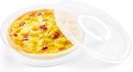 12 Inch Clear Pie Containers With Lids and Handle Round Pie Carrier Reusable 2 Compartments Pizza bo