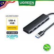 UGREEN (CM219) USB-A 3.0 TO 4-PORTS HUB 5GBPS - 15CM