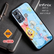 GRAND88 - HARDCASE 2D GLOSSY SPONGEBOB CASING hp infinix hot 12 HOT 12i HOT 12 PLAY SMART 6 SMART 5 