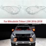 ฝาครอบไฟหน้ารถสำหรับ Mitsubishi Triton 2016 2017 2018แผ่นกระจกตัวครอบไฟหน้าเลนส์อะไหล่ทดแทนอัตโนมัติ