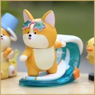 Corgy Statue Dog Statues Home Decor Creative Corgy Toy Dog Toy Corgy Dog Decorations for Home Room D