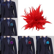 Best Feather Flower Breastpin Brooch Lapel Jewelry  for Women Girl Teen Corsage