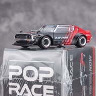Tuoyi POPRACE 1: 64 Nissan Skyline GTR V8 Advan Coating Alloy Car Model