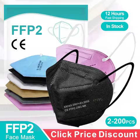 Face Mask Filter 5Layers Adult kn95 Mascarillas Quirurgicas Homologadas Reusable FFP2 Face Mask FFP2