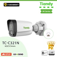 CCTV Tiandy TC-C321N Spec:I3/E/Y/4mm 2MP CCTV Camera Tiandy Outdoor PoE Mic AK Series 1920x1080