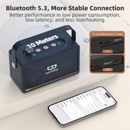 [EXCLUSIVE BAIMWONG] GOOJODOQ Bluetooth speaker 5.3 BT Wireless Connection Support Hands free Calls 