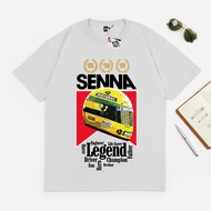 KRMK KAOS AYRTON SENNA LEGEND F1 HELMET T-SHIRT RACING FORMULA 1 WORLD CHAMPION 88 90 91 CLOTHES