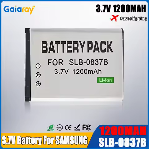 SLB-0837B SLB 0837B SLB0837B Camera Battery For Samsung Digimax L70 L83T L85T L201 L301 NV8 NV10 NV1