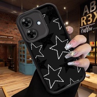 Black Star Phone Case For Realme Note 70 70T C53 C55 C51 C51S C65 C67 C61 C63 4G 5G V60 V50 V60S V50