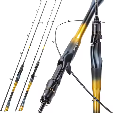 Sougayilang 2section Lure Fishing Rod 1.8/2.1m Crabon Fiber Spinning Fishing Rod Max 14lb Bass Trout