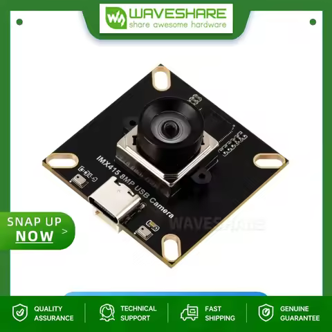 Waveshare IMX415 8MP USB Camera Module with Sony IMX415 Sensor, USB2.0 Interface, Built-in Dual Micr