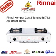 Rinnai Kompor Gas 2 Tungku RI 712 T 712T RI712T Api Besar Turbo