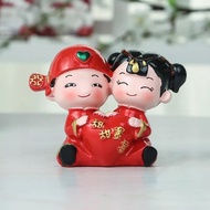 ◆▽创意结婚礼物新婚庆抖音同款娃娃摆件高档送礼婚房装饰品工艺礼品◆ ▽ Creative wedding gifts New wedding Tiktok same doll decorations 