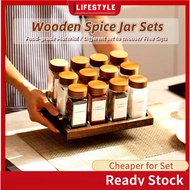 LIFESTYLE Screw Lid Glass Jar Set Airtight Seasoning Bottle Spice Storage Container Spice Bottles Balang kaca
