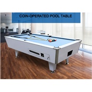 🎱 Artanis 7 Feet American Coin Operated White Pool Snooker Table Coins Bed Home &amp; Commercial Entertainment Use 投币式美式台球桌
