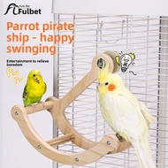 Parrot Pirate Ship Climbing Toy Stand for Budgie Cockatiel Lovebird