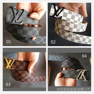 115cm LV plaid belt leather belt men's belt DUX0