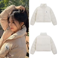 LG4K CK Embroidered Labeling Stand-Up Collar Short Thickened Warm Down Jacket Men Women Fashion Tren