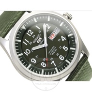 Seiko 5 Automatic Military SNZG09K1 Green Nylon Strap Unisex Sports Watch Case width 42mm. snzg09