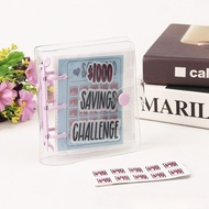 1PC Mini Money Saving Binder Savings Challenges Book Budget Book $1000 Cash Envelope Budget Binder