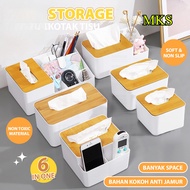 Tissue Box BOYFRIEND Organizer Multifunctional Storage Box White Wooden Box