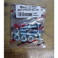 HONDA WAVE100 NEW REAR SPORCKET BOLT SET SKRU SPORCKET BELAKANG REAR SPORCKET SCREW 1SET HIGH QUALIT