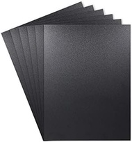 Zuvas Black ABS Plastic Sheet 12" x 16" x 0.06" 6 Pack, Flexible Than Plexiglass Sheet, Moldable Than Acrylic Sheet, DIY Materials for Home Decor, Handcrafts (Matte &amp; Textured Finish)
