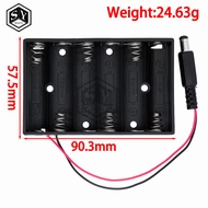 6xAA Battery Holder with DC2.1 Power Jack: Compact Case for Power Supply Applications