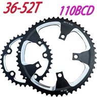 Bicycle 110BCD Chainring 36T52T Aluminum Alloy Chainring Road Bike Shifting Double Chainring 9 Speed