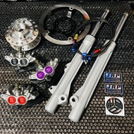 Front Shock Assy FREE HOLO JRP W/ Caliper 8.1 Earls hose and Buta Disc Set - WAVE125 / WAVE 100 /SMA