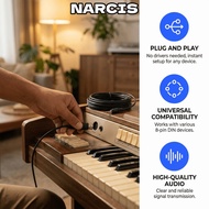 NARCIS Audio Cable, /9.8ft Plug and Play Din 8 Pin to 3.5mm MIDI Cable, Easy to Use Male to Male 8 P