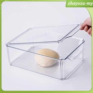 [EhoyoxaMY] Pizza Dough Proofing Box Clear Baking Accessory 12 x 8inch Dough Balls Container