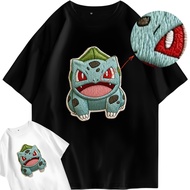 3D digital printing t-shirt with pokEM0N embroidery motif for children 1-10 years and adults M-3XL