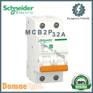 SCHNEIDER MCB DOMAE 2P 32A 6 kA / 2 Phase 6kA 32A