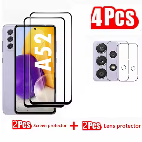 2+2 Full Cover Tempered Glass For SAMSUNG Galaxy A52 5G A52S A525F A525F/DS A525M A526B A526B/DS A52