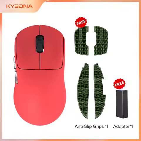 KYSONA Aztec Gaming Mouse Wireless 1000Hz Polling Rate PAW3395 Lightweight 55g DPI 26000 Custom Ergo