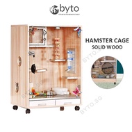 Byto Solid Wood Hamster Cage Large Villa Ecological Board Chinchilla Cage Pet Dating Cage