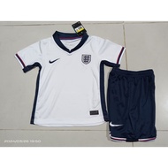New 2425 size 16-28 E Home Shirt Football T-shirt Top Thai kids kit Soccer Jersey kits