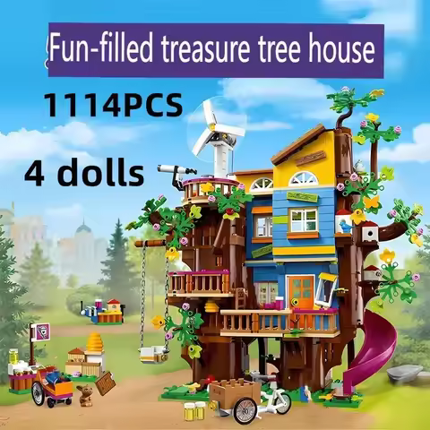 10th Anniversary girl Series 41703 Good Friends Friendship Tree House Children's Assembled Toys Chri