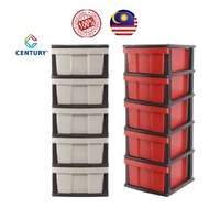 Century Drawer 5 TIER Clothes Cabinet Storage Laci Kabinet Baju Almari 5 TINGKAT Rak Penyimpanan Baj
