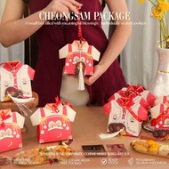 Chinese New Year Hampers Cheongsam Package Premium - Sealed Cookies in Cheongsam Box (Model 9)