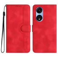 全城熱賣 - 適用於OPPO A1 Pro / Reno8 T 5G 國外版 YX 0030款愛心圖案膚感手機皮套（紅色）