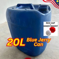 (USED) Blue 20L 20 Liter Jerry Can, Plastic Bottle, HDPE Container, Water Tank, Tong Air Drum, Bekas