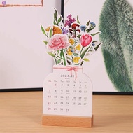 2024 Bloomy Flowers Desk Calendar Funny Unique Flower Desk Calendar