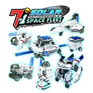 7 in 1 space fleet rechargeable solar robot educational toy
