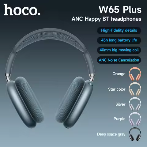 HOCO W65 Plus ANC Noise Cancellation Bluetooth Headphones Sports Game Wireless Headsets with Microph