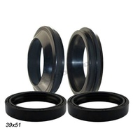 Motorcycle 39x51x8/9.5mm Front Fork Damper Oil Seal Rubber Shock Absorber for Honda Steed 400 600 St